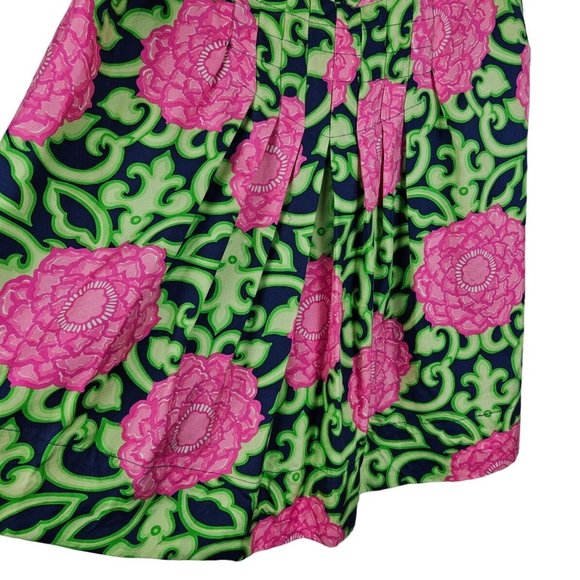 Lilly Pulitzer Silk Private Property Tara Floral Sleeveless Top Size 2 Side Zip - Picture 7 of 9